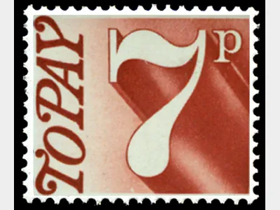 7p Red Brown [To Pay Labels]