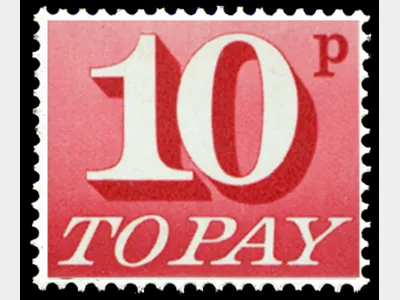 10p Cerise [To Pay Labels]