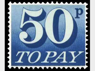 50p Blue [To Pay Labels]