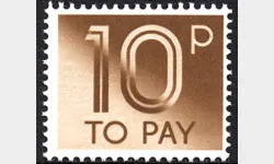 10p Light Brown [To Pay Labels]