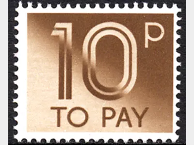 10p Light Brown [To Pay Labels]