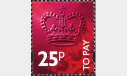 25p Scarlet Mauve [To Pay Labels]