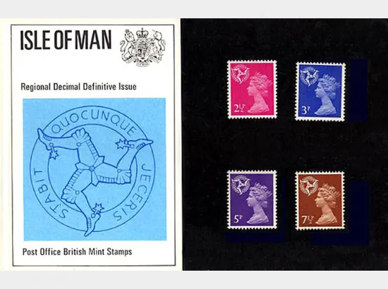 Isle of Man 2 1/2p, 3p, 5p, 7 1/2p
