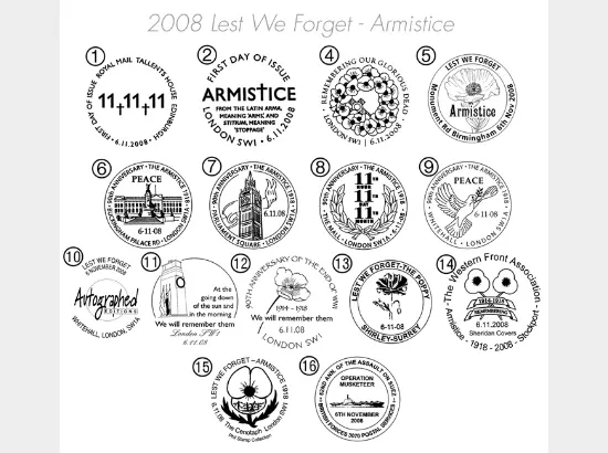 Lest We Forget 2008: Set of three designs