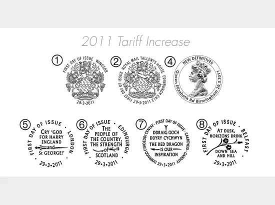 Northern Ireland 68p, £1.10