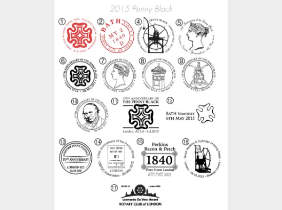 Self Adhesive: Penny Black: 6 x 1st