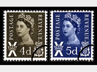 Scotland 4d Brown & 5d Blue