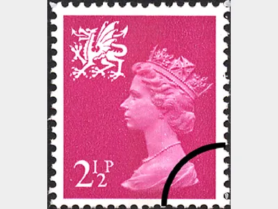 Wales 2 1/2p Bright Magenta