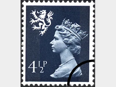 Scotland 4 1/2p Dark Blue