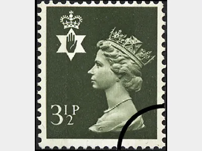 Northern Ireland 3 1/2p Olive-green