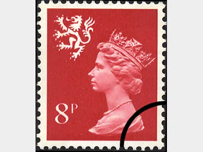 Scotland 8p Bright Vermilion