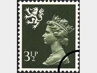 Scotland 3 1/2p Olive-green