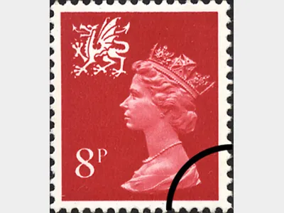 Wales 8p Bright Vermilion