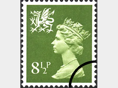 Wales 8 1/2p Yellow-green