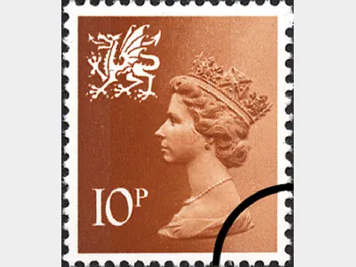 Wales 10p Orange-brown