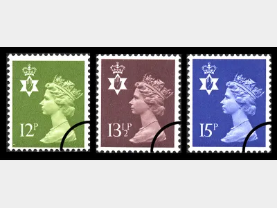 Northern Ireland 12p, 13 1/2p, 15p