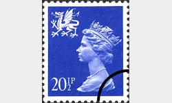 Wales 20 1/2p Bright Blue
