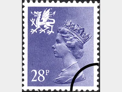 Wales 28p Violet-blue