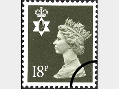Northern Ireland 18p Olive-green