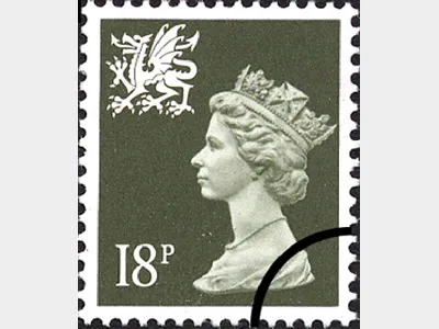 Wales 18p Olive-green
