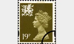 Wales 19p Olive-green