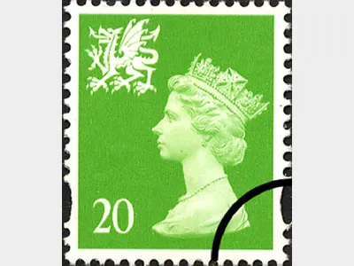 Wales 20p Light Green (dropped 'p')