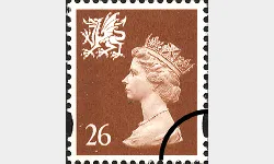 Wales 26p Rust (dropped 'p')