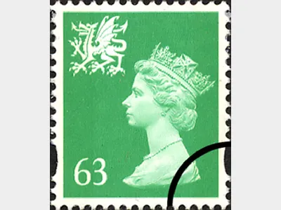 Wales 63p Emerald-green (dropped 'p')