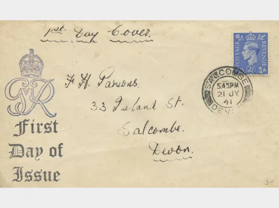 KGVI: 2 1/2d Pale Ultramarine