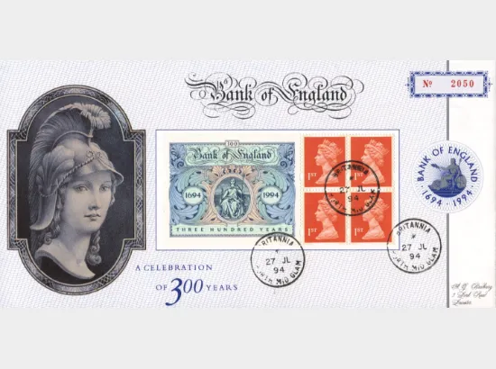 Bank of England Official Anniversary Cover