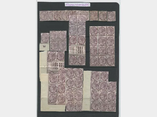 MAUVE RARE SHEET OF QUEEN VICTORIA STAMPS