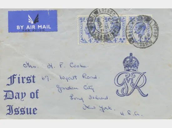 KGVI: 4d Light Ultramarine