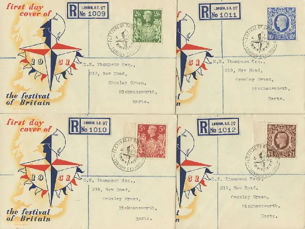 KGVI: Set of 4 Festival High Values KGVI: Set of 4 Festival High Values