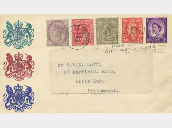 Stamps from six reigns