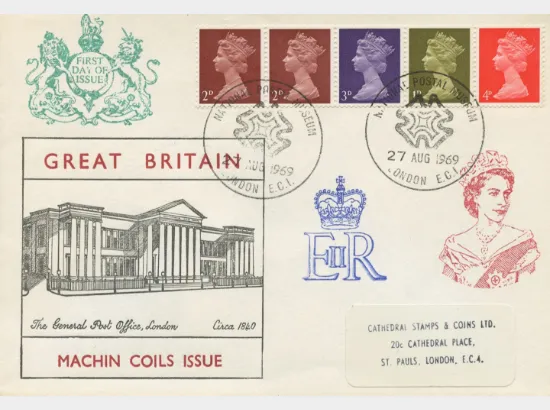 Machins: 1s Se-tenant Stamp Coil