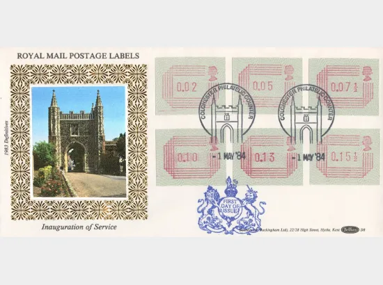 32 values 1/2p to 16p [Frama Labels]