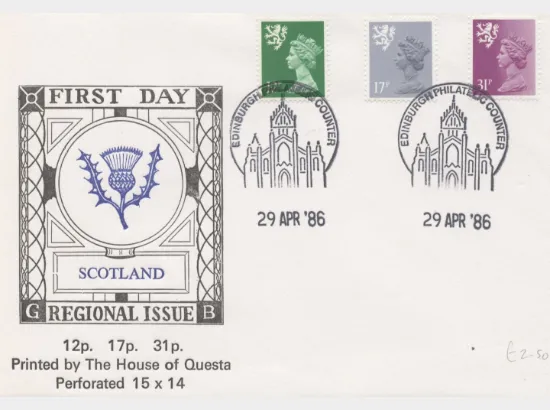 Scotland 13p, 17p, 22p, 31p