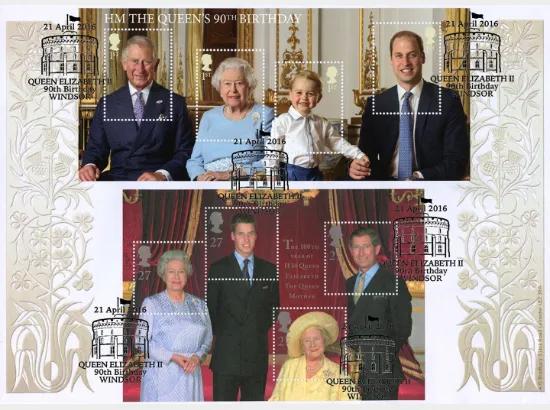 H M The Queen's 90th Birthday: Miniature Sheet