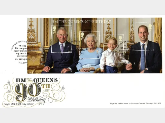 H M The Queen's 90th Birthday: Miniature Sheet