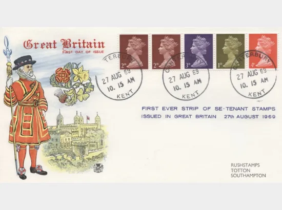 Machins: 1s Se-tenant Stamp Coil