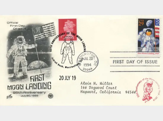 Moon Landing Double-dated cover