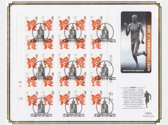 Self Adhesive: Olympic Emblems: Key Dates: 6 x 1st