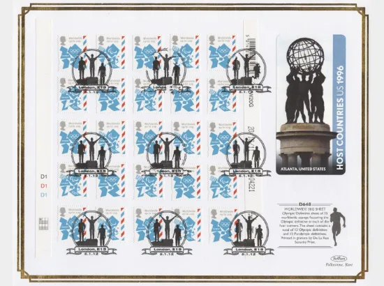 Self Adhesive: Olympic Emblems: Key Dates: 6 x 1st