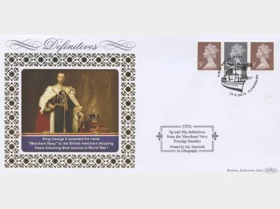 Machins (EP): 50p Slate Grey (Elliptical Perf at top Navy PSB)