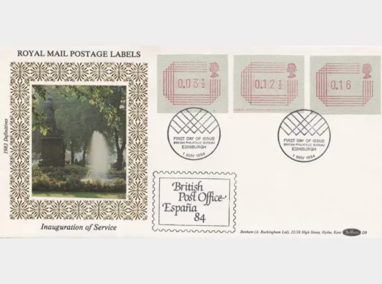 32 values 1/2p to 16p [Frama Labels]