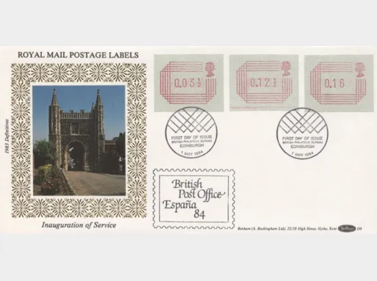 32 values 1/2p to 16p [Frama Labels]