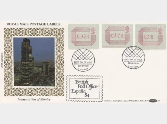 32 values 1/2p to 16p [Frama Labels]