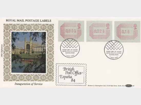 32 values 1/2p to 16p [Frama Labels]