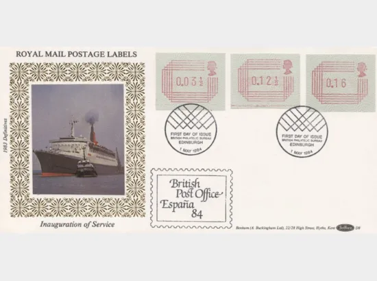 32 values 1/2p to 16p [Frama Labels]