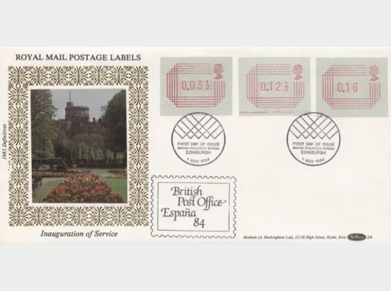 32 values 1/2p to 16p [Frama Labels]